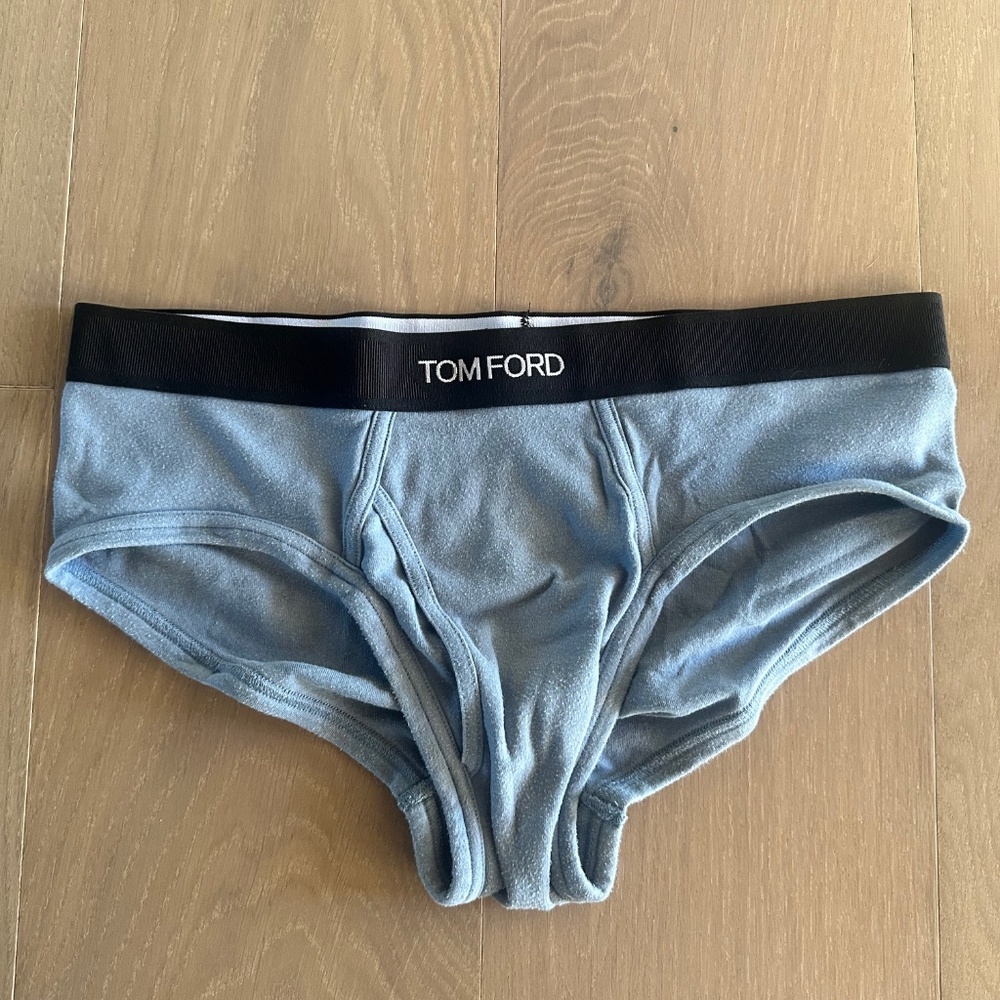 TOM FORD Men's Blue Brief - Slate Blue - Large - GUC